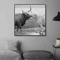 Clearance Kirklands Home Highland Courting Framed Canvas Art Print Gray