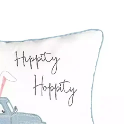 Outlet Kirklands Home Hippity Hoppity Blue Truck Accent Pillow