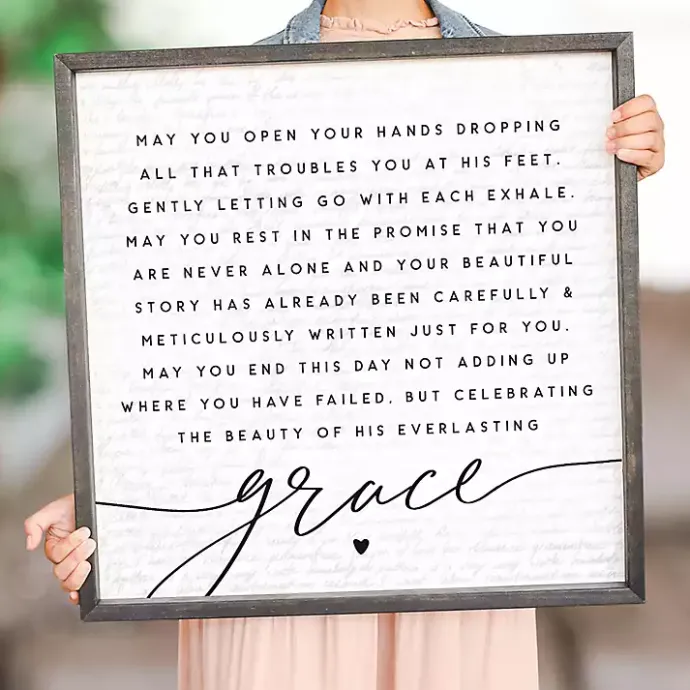 Outlet Kirklands Home His Everlasting Grace Wall Plaque