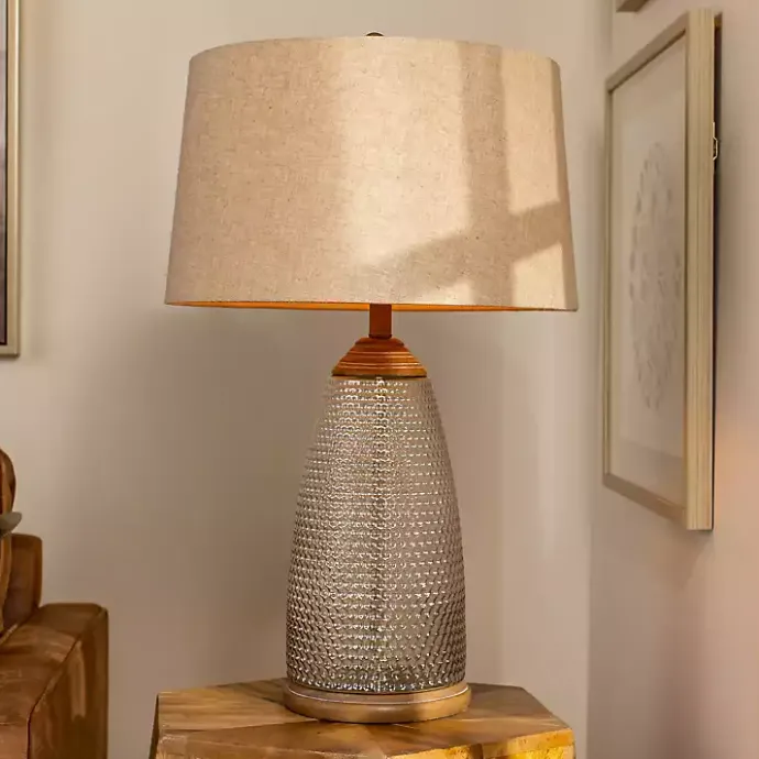 Best Kirklands Home Hobnail Glass Table Lamp Tan
