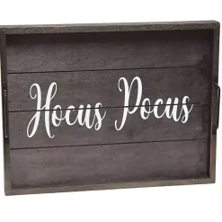 Hot Kirklands Home Hocus Pocus Wood Tray Black