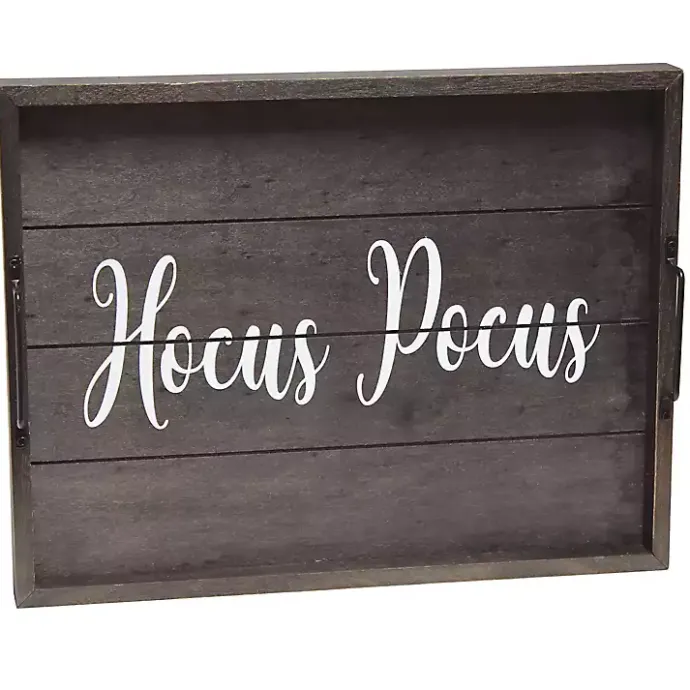 Hot Kirklands Home Hocus Pocus Wood Tray Black