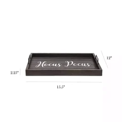 Hot Kirklands Home Hocus Pocus Wood Tray Black