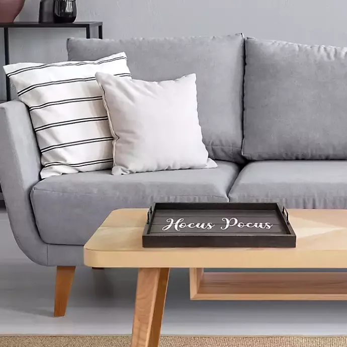 Hot Kirklands Home Hocus Pocus Wood Tray Black