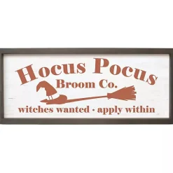 Best Kirklands Home Hocus Pocus Broom Framed Wall Plaque