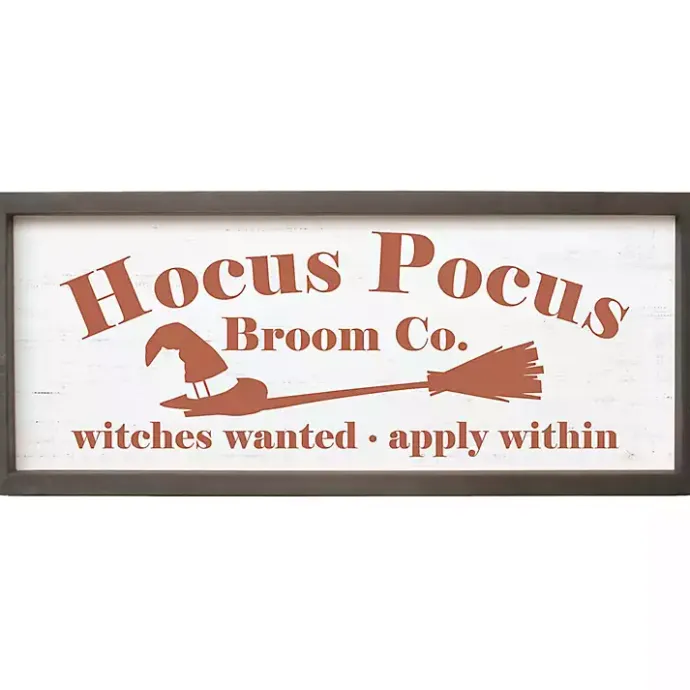 Best Kirklands Home Hocus Pocus Broom Framed Wall Plaque
