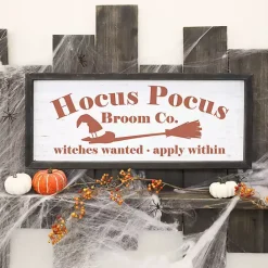Best Kirklands Home Hocus Pocus Broom Framed Wall Plaque