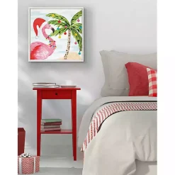 Kirklands Home Holiday Flamingo Framed Canvas Art Print