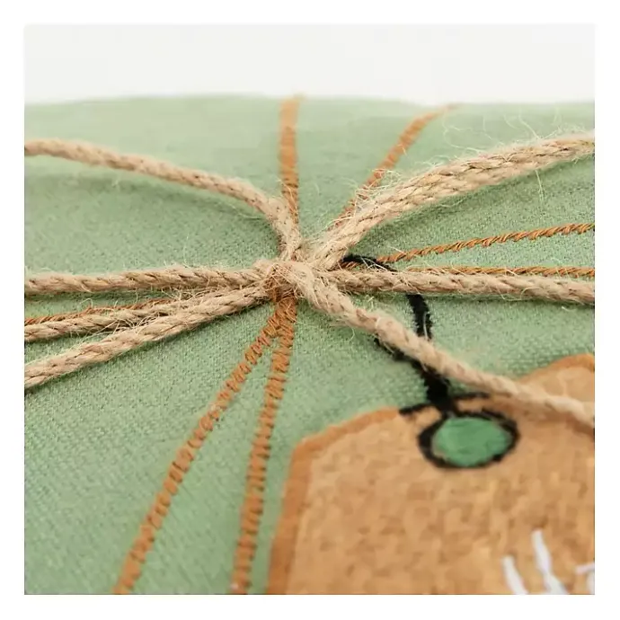 Online Kirklands Home Holiday Gift Tags Embroidered Lumbar Pillow