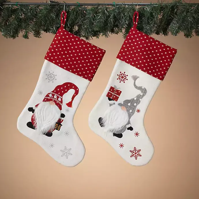 Discount Kirklands Home Holiday Gnome Christmas Stockings, Set of 2
