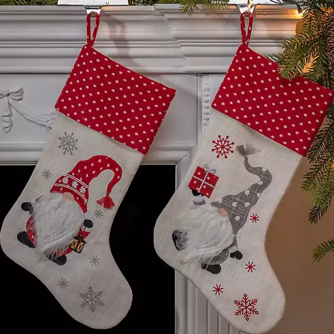Discount Kirklands Home Holiday Gnome Christmas Stockings, Set of 2
