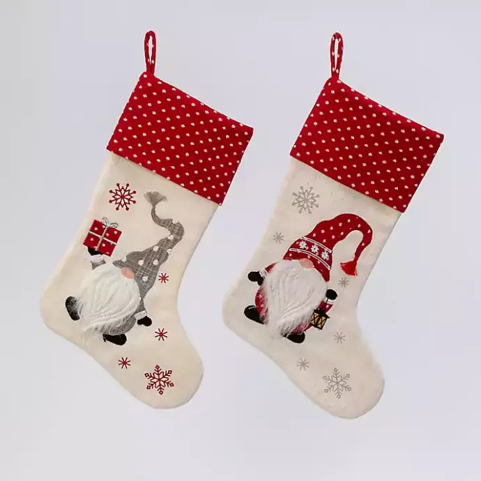 Discount Kirklands Home Holiday Gnome Christmas Stockings, Set of 2