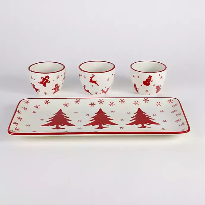 Discount Kirklands Home Holiday Patterns 4-pc. Serving Set