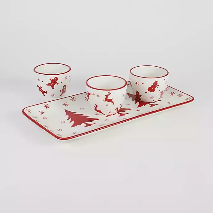 Discount Kirklands Home Holiday Patterns 4-pc. Serving Set