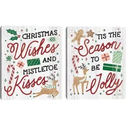 Best Kirklands Home Holiday Phrase Canvas Art Prints, Set of 2