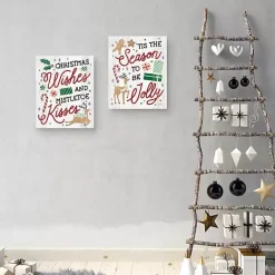 Best Kirklands Home Holiday Phrase Canvas Art Prints, Set of 2