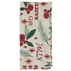 Discount Kirklands Home Holly Berry Typography Christmas Napkins, Set of 4
