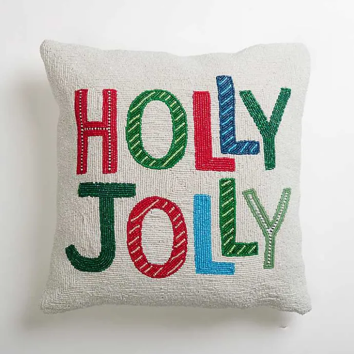Best Kirklands Home Holly Jolly Beaded Pillow Multi