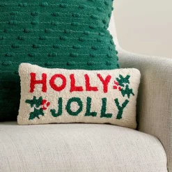 Online Kirklands Home Holly Jolly Mistletoe Mini Pillow