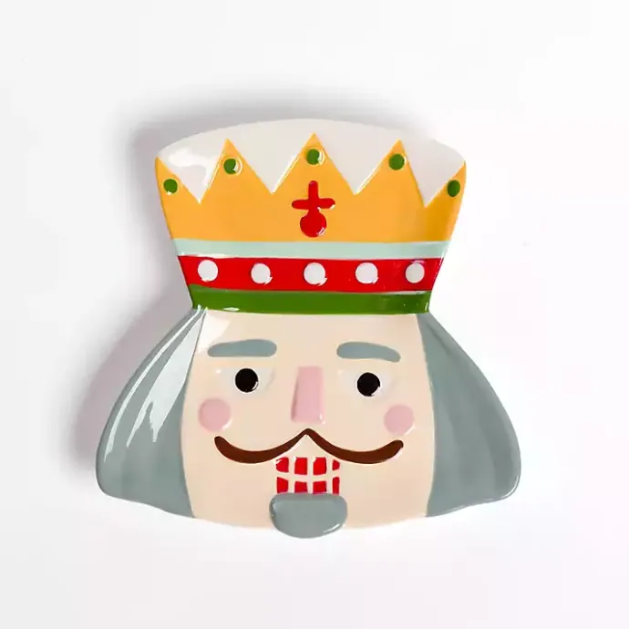 Hot Kirklands Home Holly Nutcracker Shaped Appetizer Plate Multi