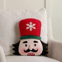 Discount Kirklands Home Holly Nutcracker Shaped Pillow