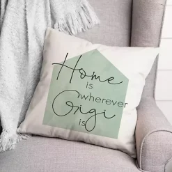 Sale Kirklands Home Home is Wherever Gigi is Sage Pillow