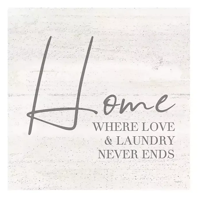 New Kirklands Home Home Love and Laundry Canvas Art Print