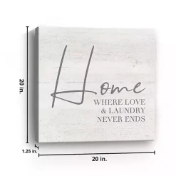 New Kirklands Home Home Love and Laundry Canvas Art Print
