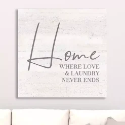 New Kirklands Home Home Love and Laundry Canvas Art Print