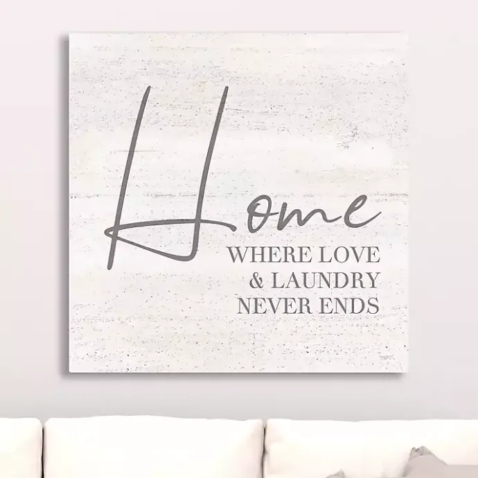 New Kirklands Home Home Love and Laundry Canvas Art Print