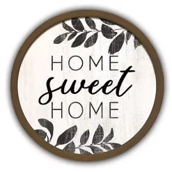 New Kirklands Home Home Sweet Home Brown Framed Wall Plaque