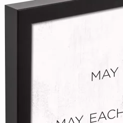 New Kirklands Home Home Wishes Black Framed Canvas Art Print