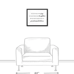 New Kirklands Home Home Wishes Black Framed Canvas Art Print