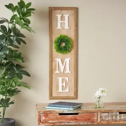 Outlet Kirklands Home Home Wreath Wood Panel Wall Plaque Brown
