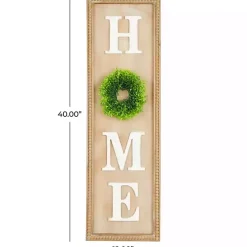 Outlet Kirklands Home Home Wreath Wood Panel Wall Plaque Brown