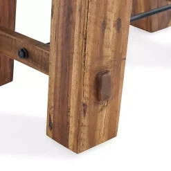 Online Kirklands Home Honey Acacia Rustic Accent Table Tan