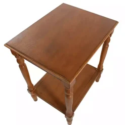New Kirklands Home Honey Wood Sybil Accent Table Brown