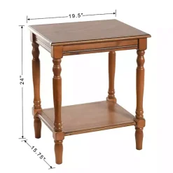 New Kirklands Home Honey Wood Sybil Accent Table Brown