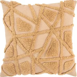 Online Kirklands Home Honey Geo Tufted Throw Pillow Yellow