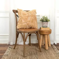 Online Kirklands Home Honey Geo Tufted Throw Pillow Yellow