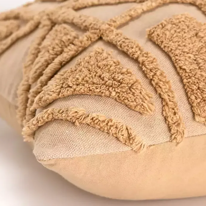 Online Kirklands Home Honey Geo Tufted Throw Pillow Yellow