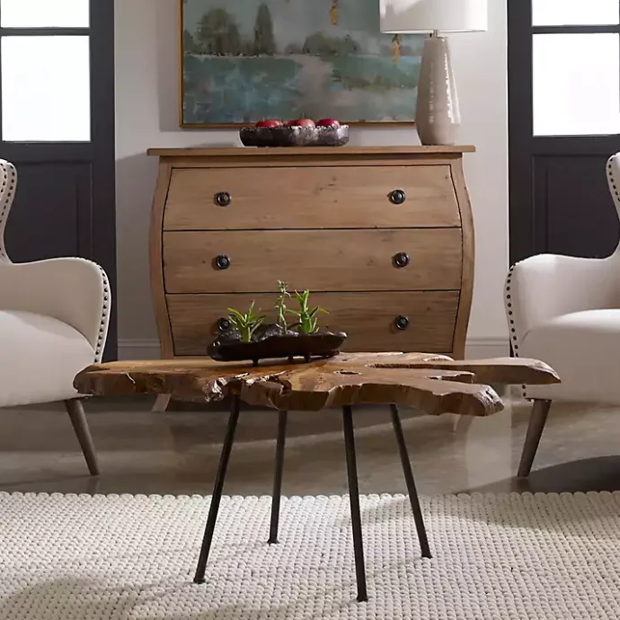 New Kirklands Home Honey Natural Teak Wood Coffee Table Brown