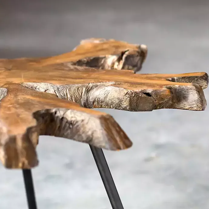 New Kirklands Home Honey Natural Teak Wood Coffee Table Brown