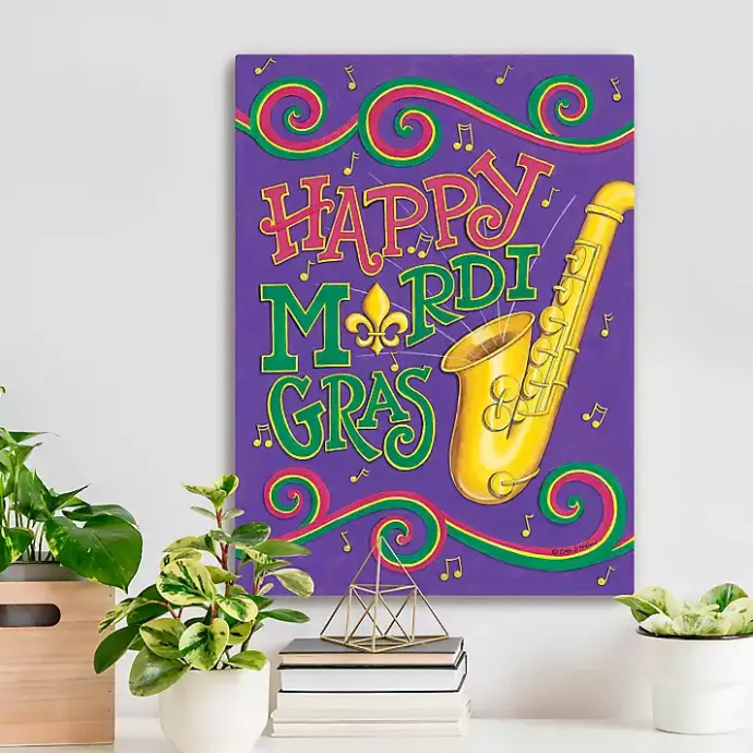 Kirklands Home Hooray Musical Mardi Gras Canvas Art Print