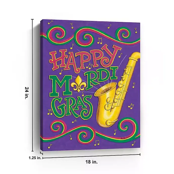 Kirklands Home Hooray Musical Mardi Gras Canvas Art Print