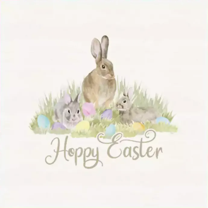 Best Kirklands Home Hoppy Easter Bunnies Framed Canvas Art Print