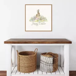 Best Kirklands Home Hoppy Easter Bunnies Framed Canvas Art Print