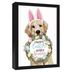 Clearance Kirklands Home Hoppy Easter Puppy Framed Canvas Print