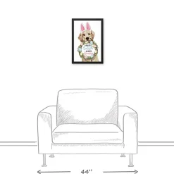 Clearance Kirklands Home Hoppy Easter Puppy Framed Canvas Print