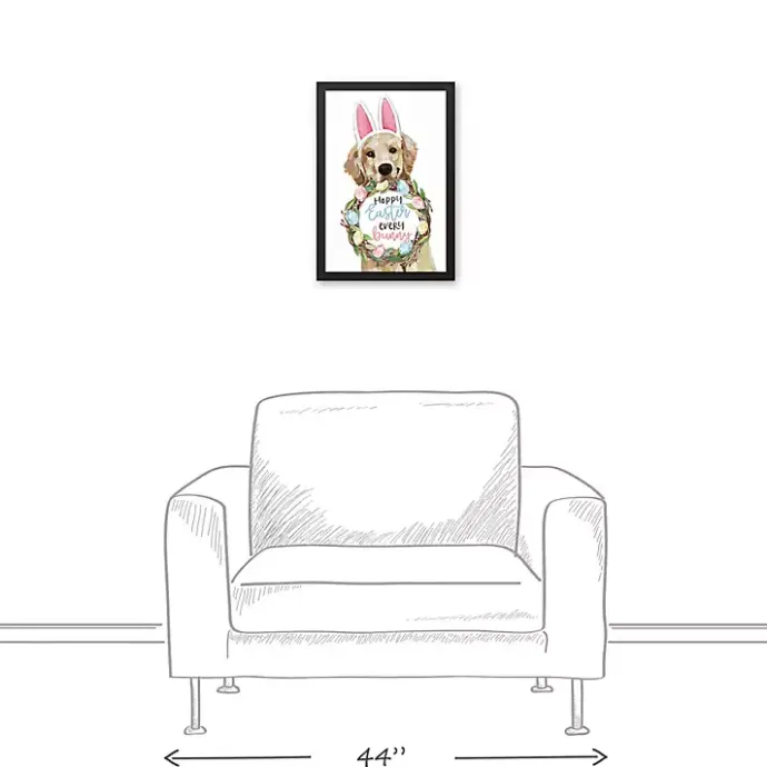 Clearance Kirklands Home Hoppy Easter Puppy Framed Canvas Print